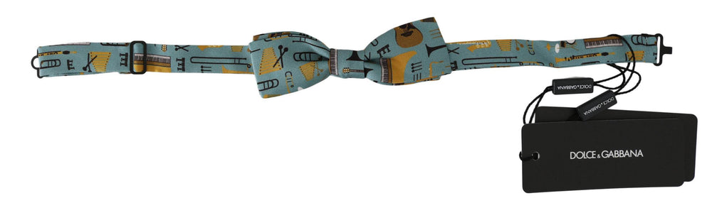 Dolce & Gabbana Elegante mintgrüne Jazz Club Seidenfliege - Léoré