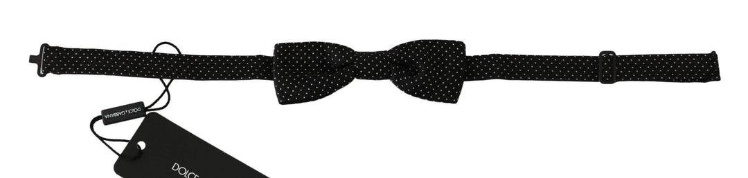Dolce & Gabbana Elegante Schwarz gepunktete Seidenfliege - Léoré