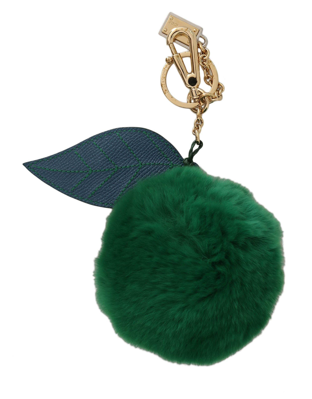 Dolce & Gabbana Eleganter dreifarbiger Fellball Schlüsselanhänger - Léoré