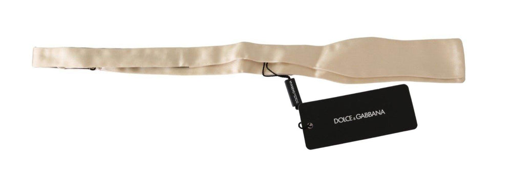 Dolce & Gabbana Elegante Seidenfliege in Beige - Léoré