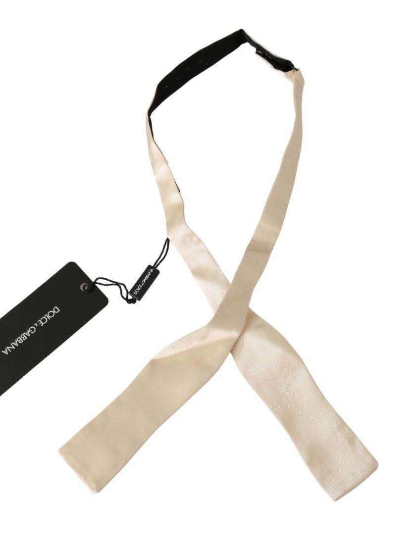 Dolce & Gabbana Elegante Seidenfliege in Beige - Léoré