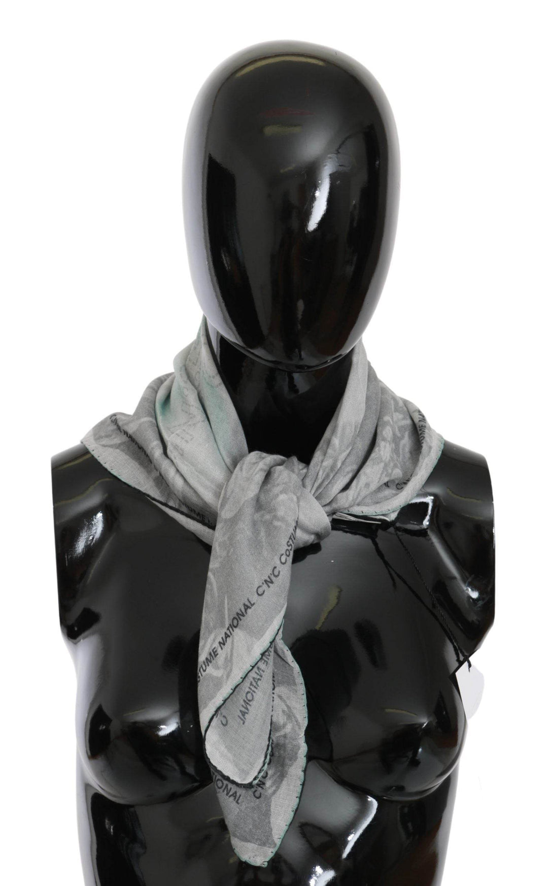 Costume National Eleganter Grauer Seidenschal für Frauen - Léoré