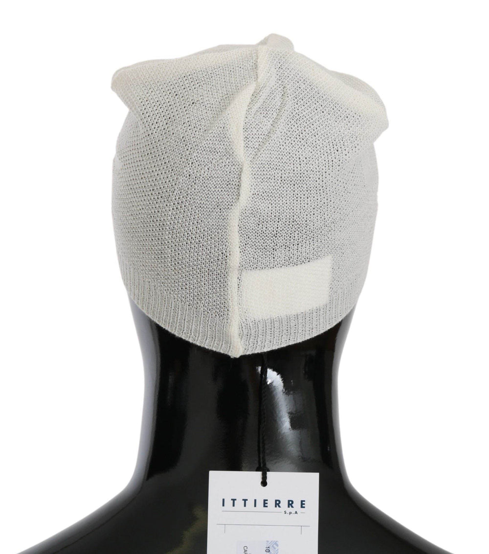 Costume National Elegante Beanie-Mütze aus weißer Wollmischung - Léoré