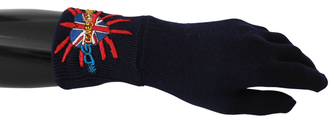 Dolce & Gabbana Blaue Unisex-Handschuhe aus Schurwolle - Léoré