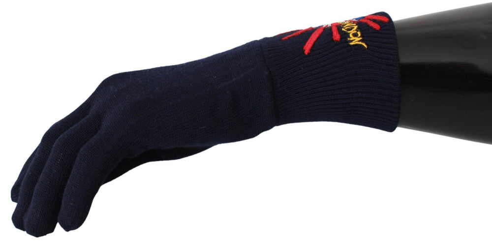 Dolce & Gabbana Blaue Unisex-Handschuhe aus Schurwolle - Léoré