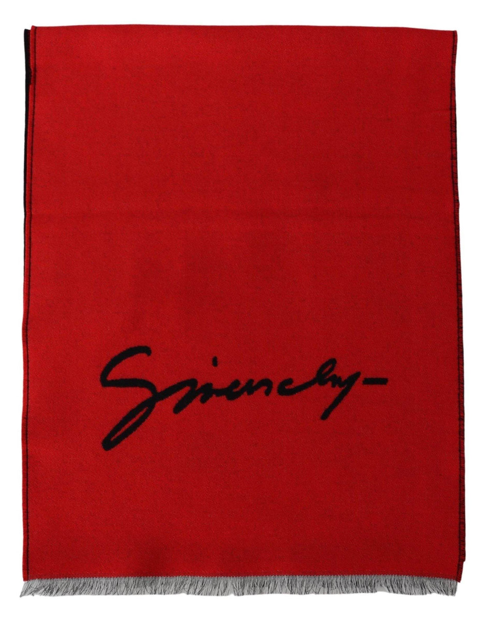 Givenchy Eleganter roter Unisex-Schal aus Wollmischung - Léoré