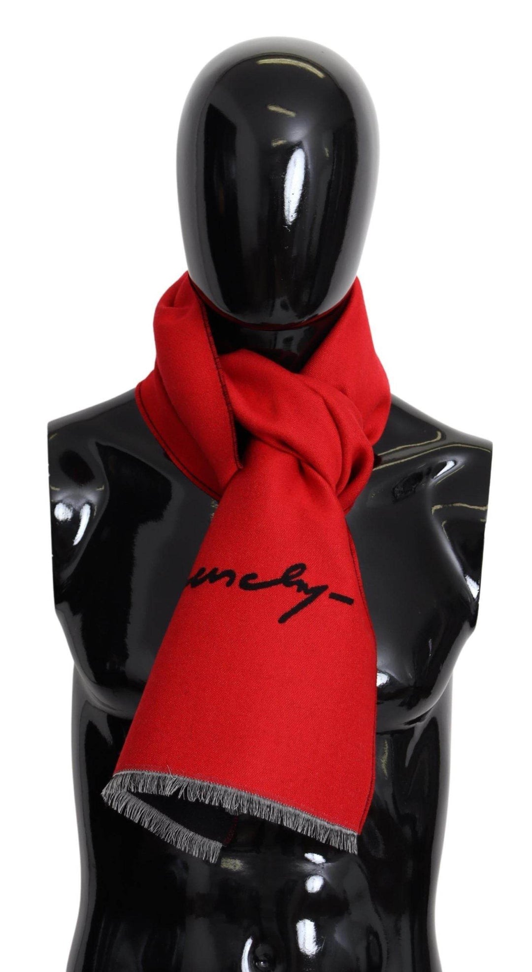 Givenchy Eleganter roter Unisex-Schal aus Wollmischung - Léoré