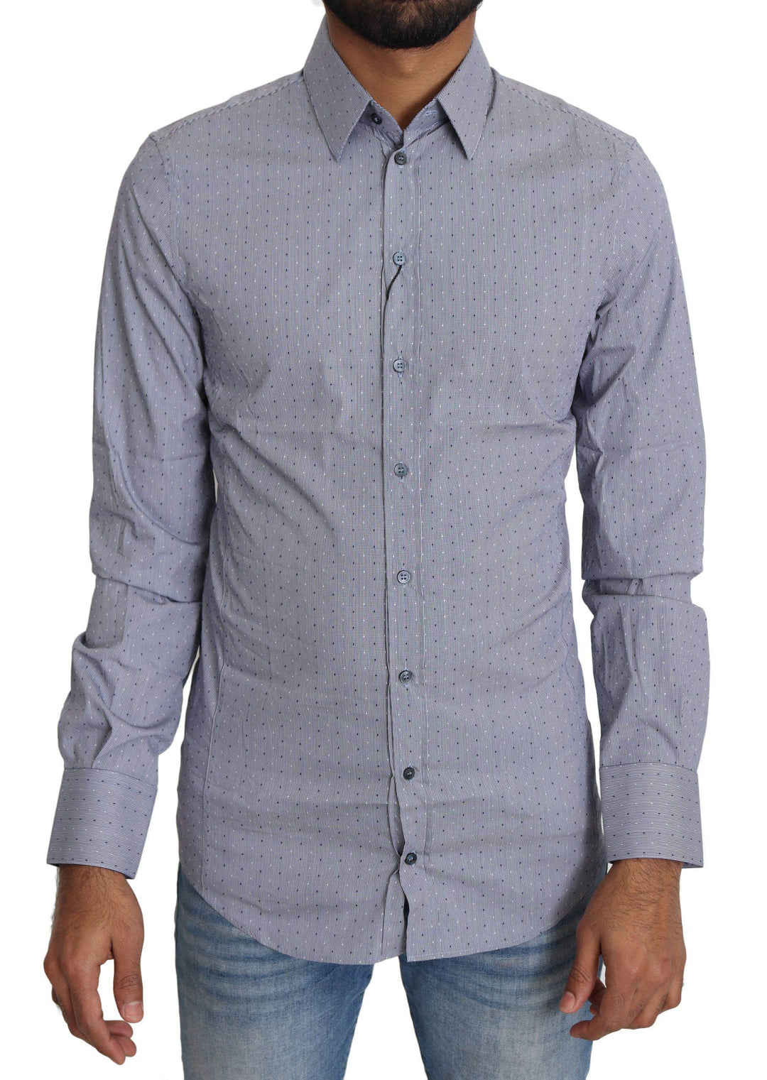 Dolce & Gabbana Sicilia Slim Fit Polka Dot Hemd aus Baumwollmischung - Léoré