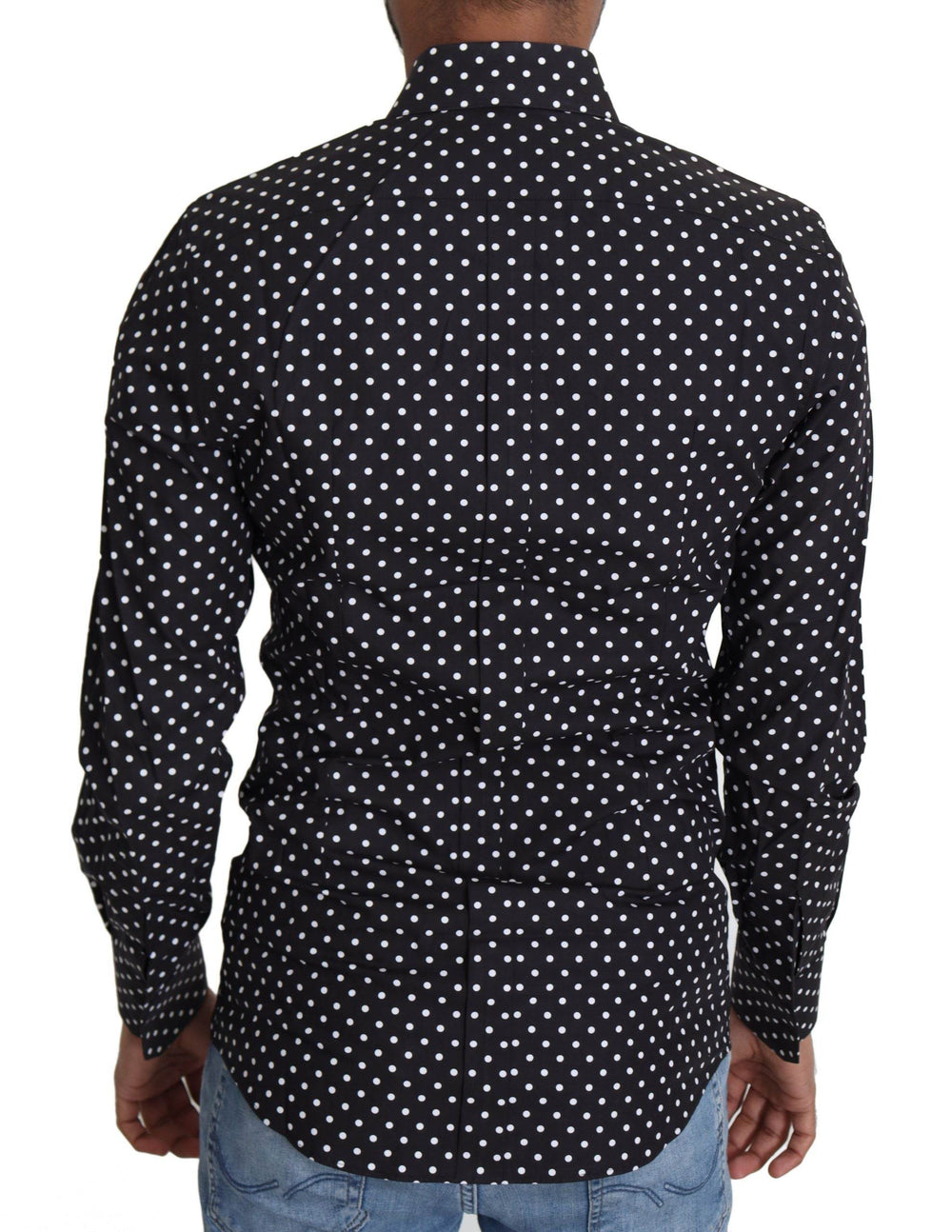 Dolce & Gabbana Elegantes Langarmhemd mit Polka Dot für Männer - Léoré
