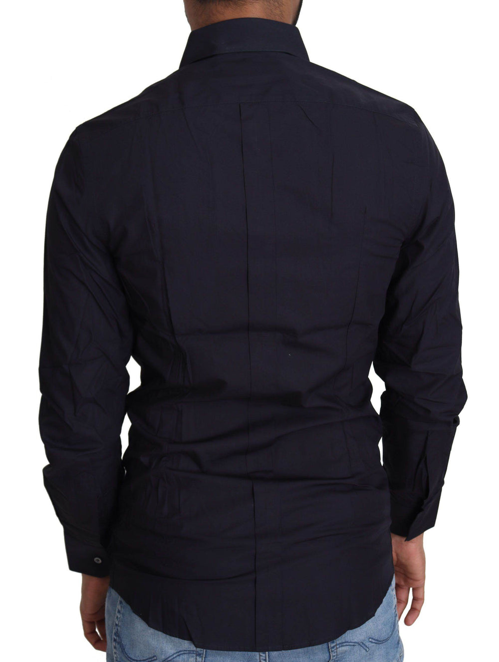 Dolce & Gabbana Marineblaues Slim Fit Hemd aus der Gold Serie - Léoré