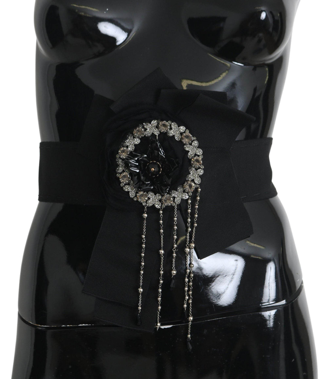 Dolce & Gabbana Eleganter schwarzer Kristall-Taillengürtel - Léoré