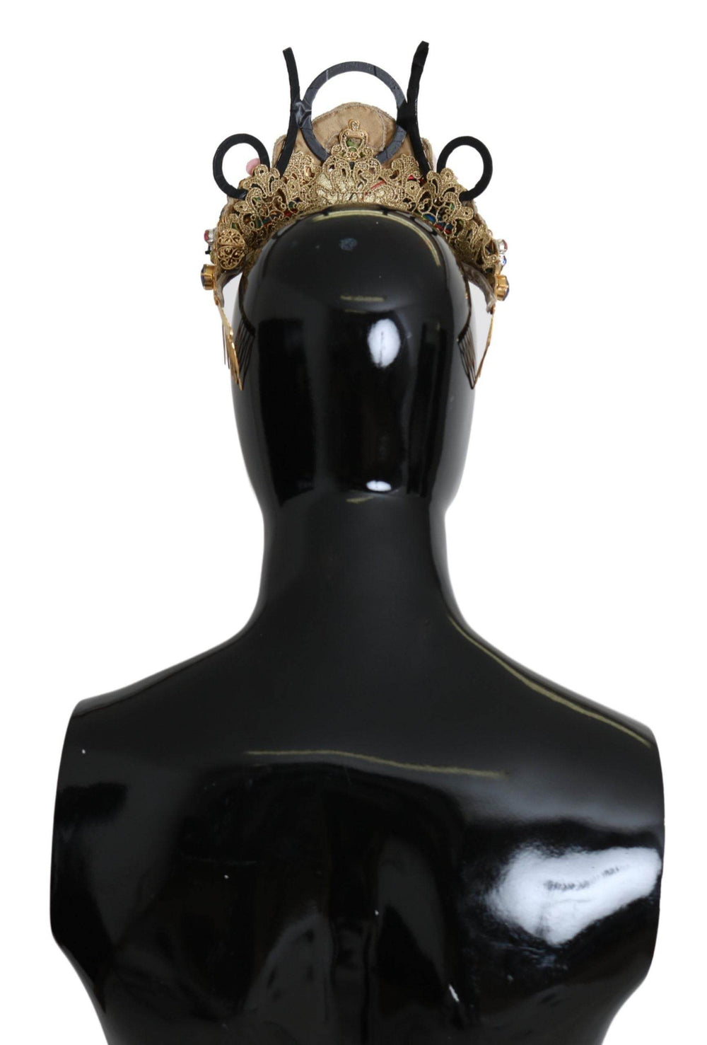 Dolce & Gabbana Atemberaubende Kristall Diadem Tiara - Gold Multicolor - Léoré