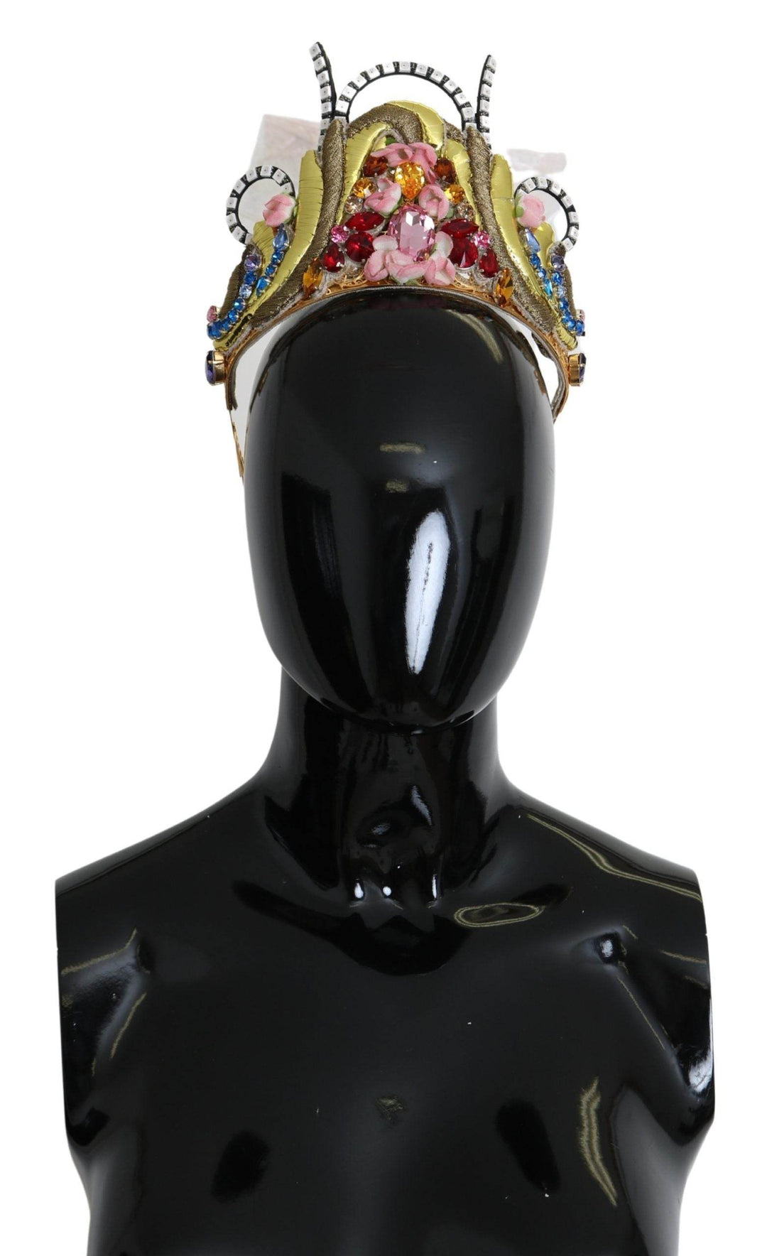Dolce & Gabbana Atemberaubende Kristall Diadem Tiara - Gold Multicolor - Léoré