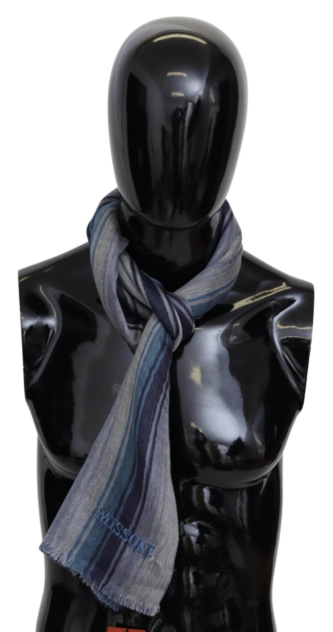 Missoni Eleganter Multicolor-Wollschal mit Logo-Stickerei - Léoré