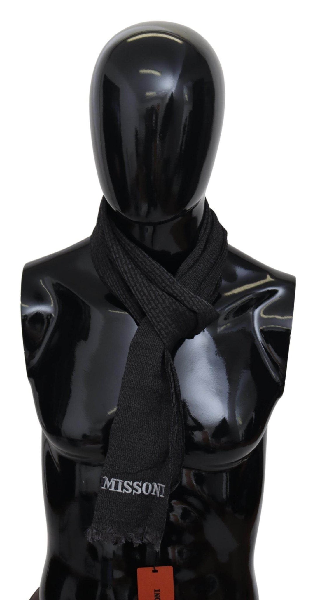 Missoni Eleganter Fransenschal aus schwarzer Wolle - Léoré