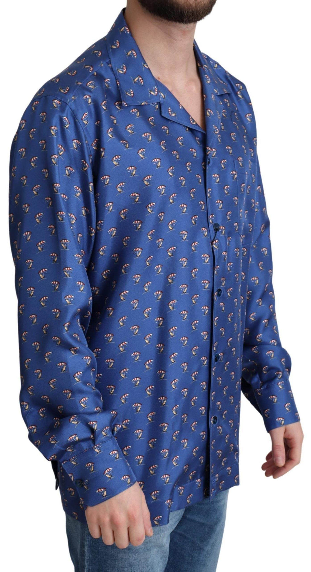 Dolce & Gabbana Seidenstrandkorb Print Freizeithemd - Léoré