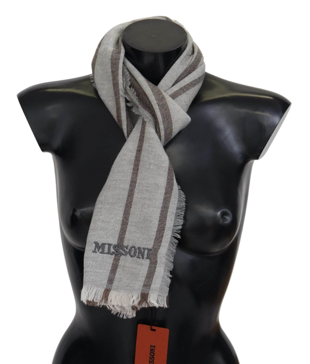 Missoni Multicolor Wolle Streifen Fransen Schal Unisex - Léoré