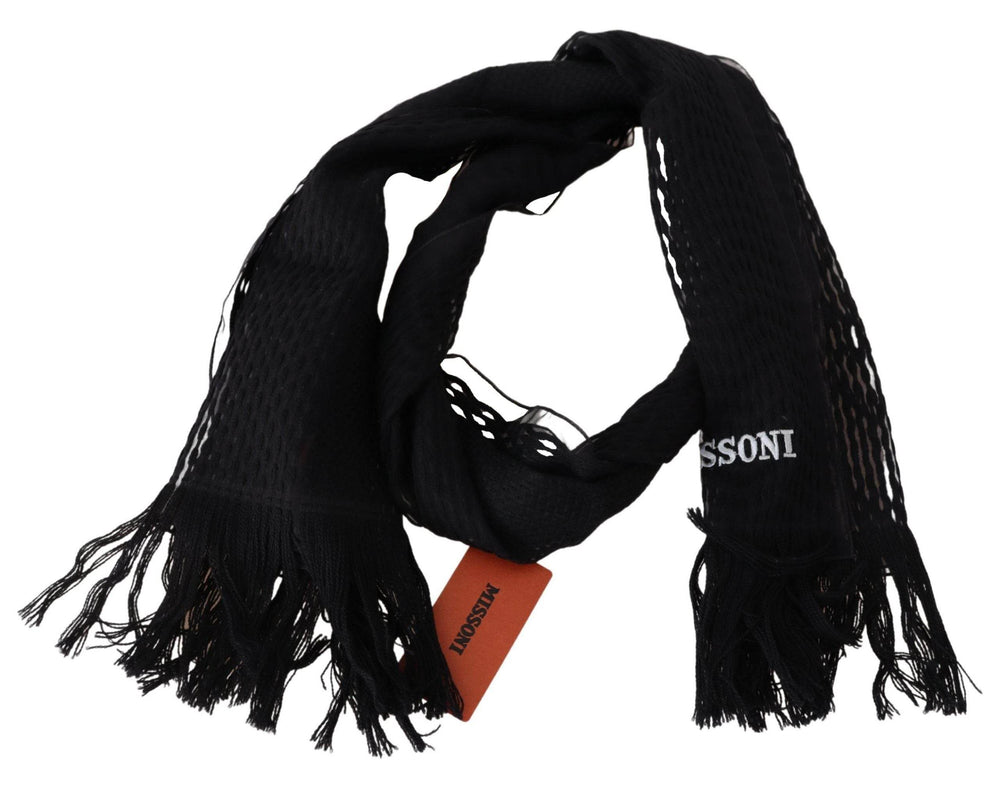 Missoni Eleganter Schal aus Wolle und Seide Unisex Schwarz - Léoré