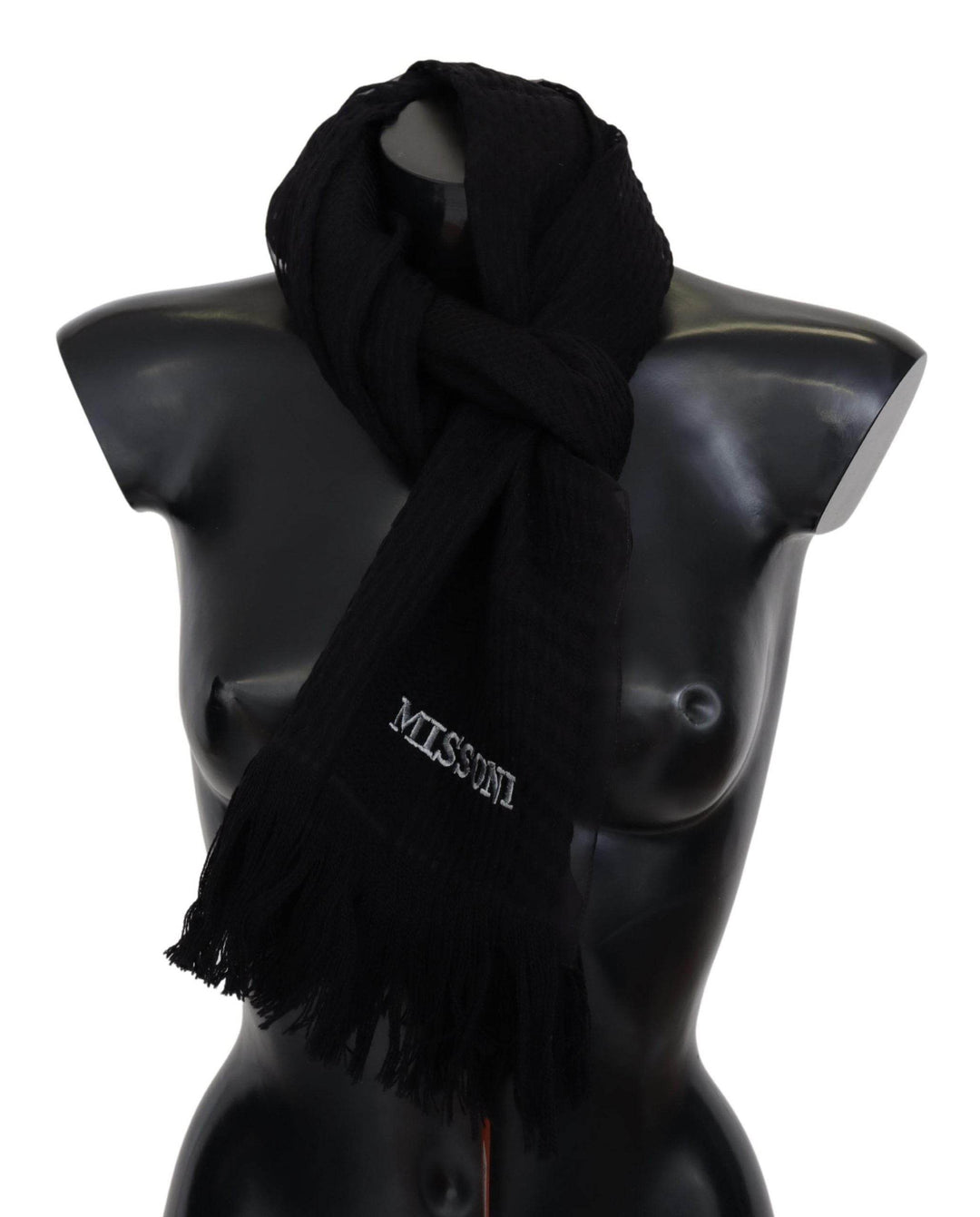 Missoni Eleganter Schal aus Wolle und Seide Unisex Schwarz - Léoré