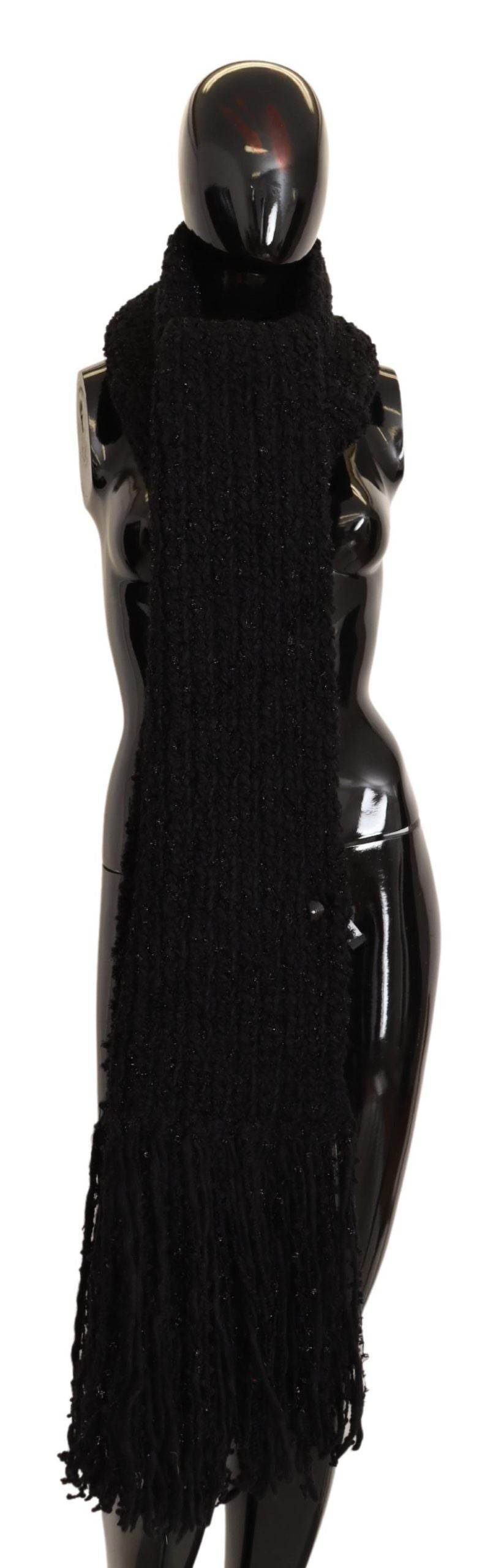 Dolce & Gabbana Eleganter schwarzer Designerschal aus Wollmischung - Léoré