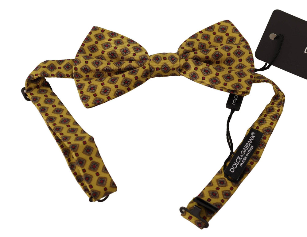 Dolce & Gabbana Elegante gelbe Seidenfliege - Léoré