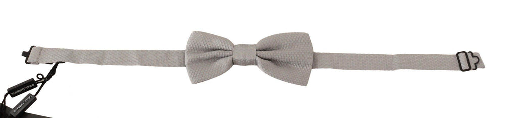 Dolce & Gabbana Elegante Seidenfliege in Silber - Léoré