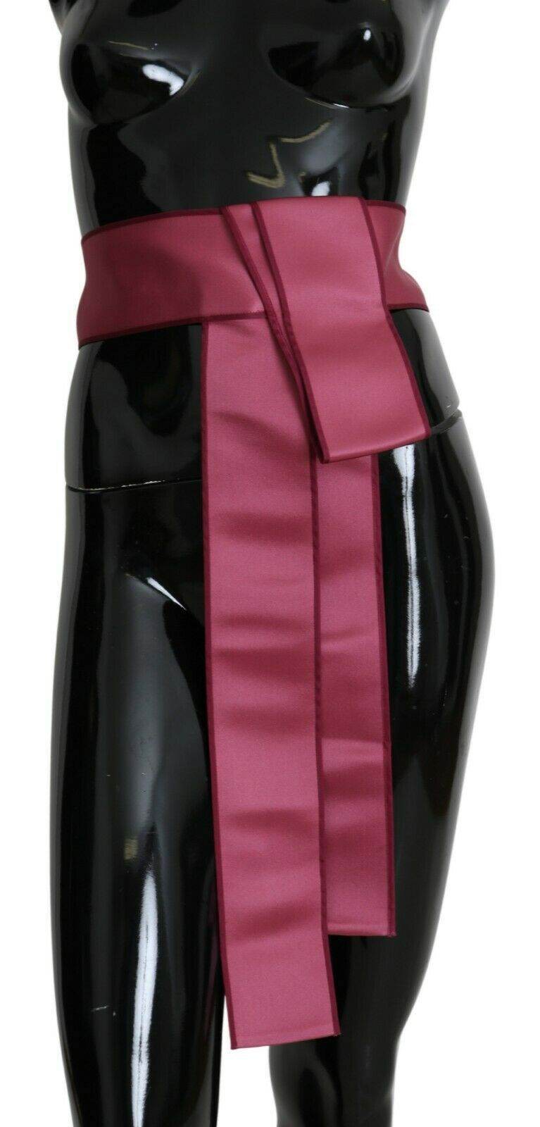 Dolce & Gabbana Eleganter breiter Taillengürtel aus rosa Seide - Léoré