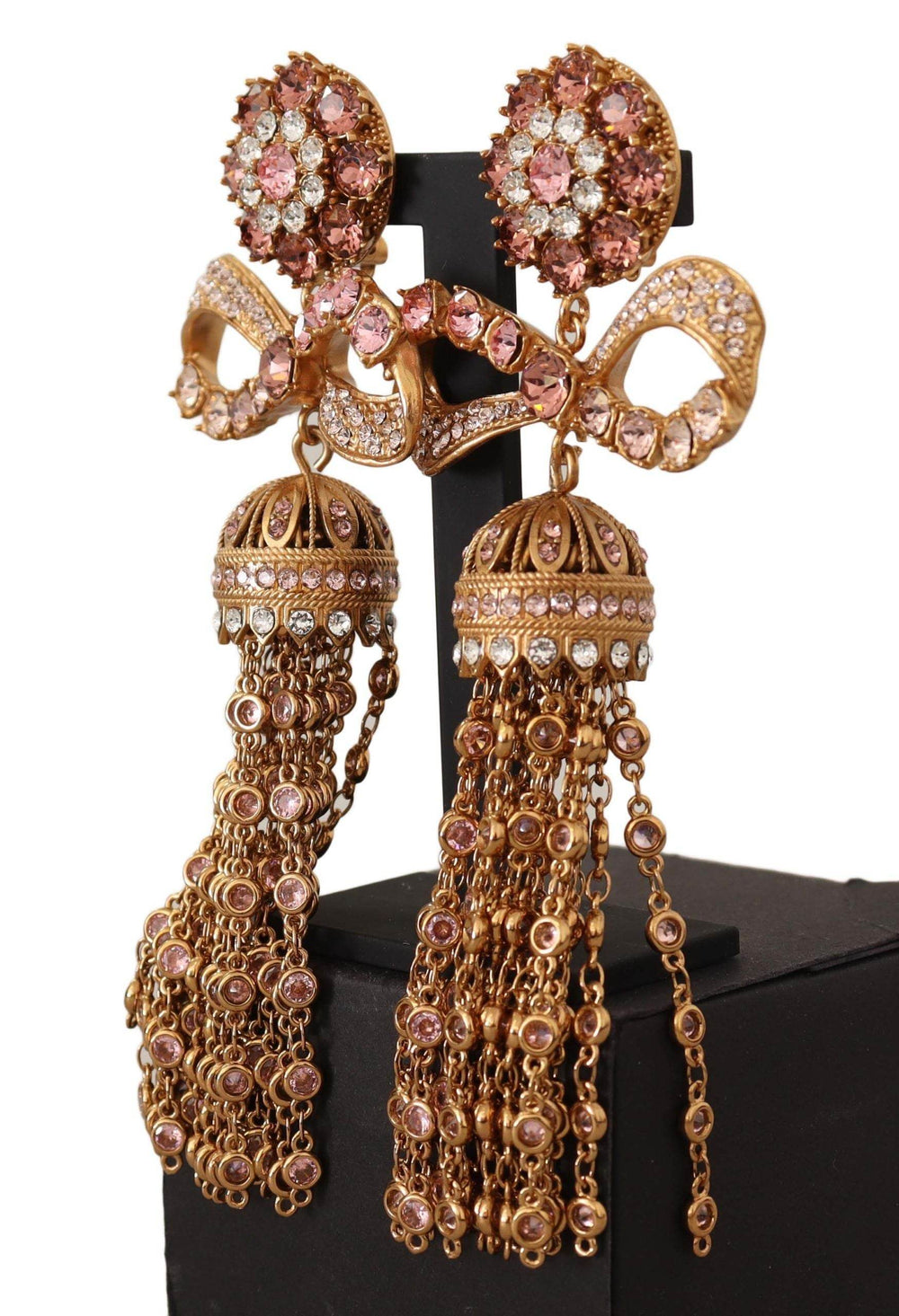 Dolce & Gabbana Elegante antikgoldene Schleifen-Ohrringe - Léoré