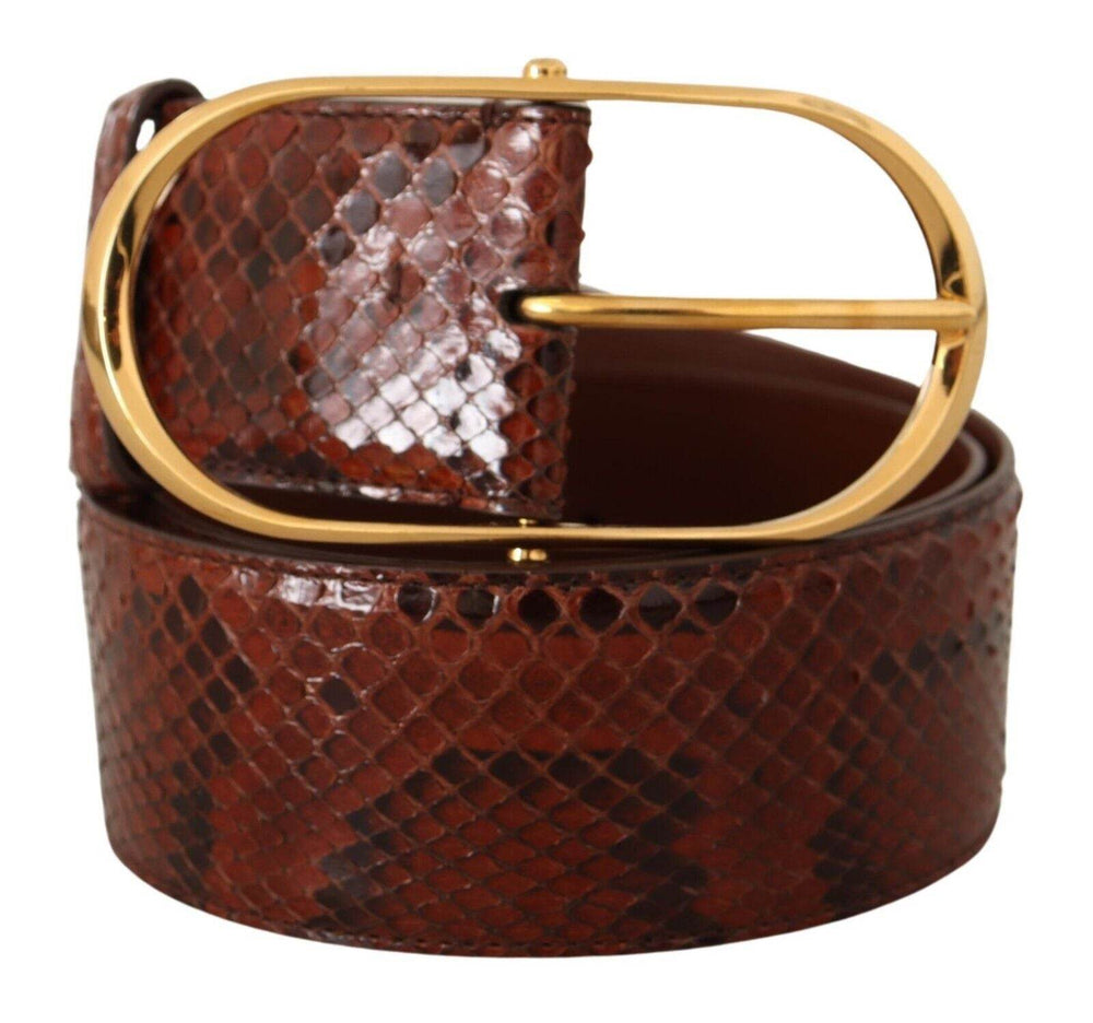 Dolce & Gabbana Eleganter Python-Schlangenhaut-Ledergürtel - Léoré