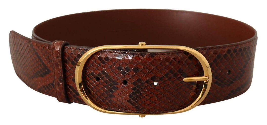 Dolce & Gabbana Eleganter Python-Schlangenhaut-Ledergürtel - Léoré