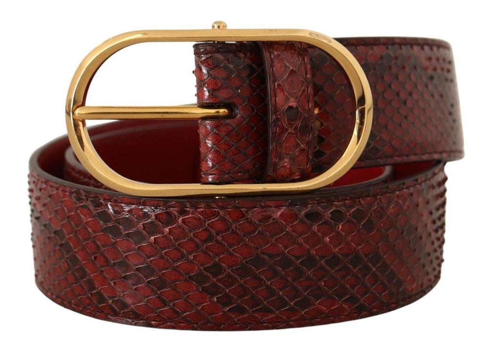 Dolce & Gabbana Eleganter Ledergürtel aus roter Schlangenhaut - Léoré