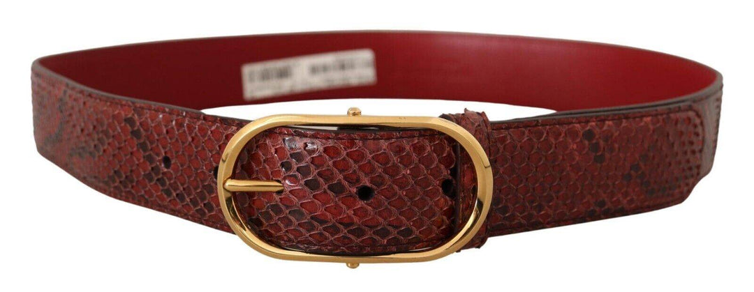 Dolce & Gabbana Eleganter Ledergürtel aus roter Schlangenhaut - Léoré