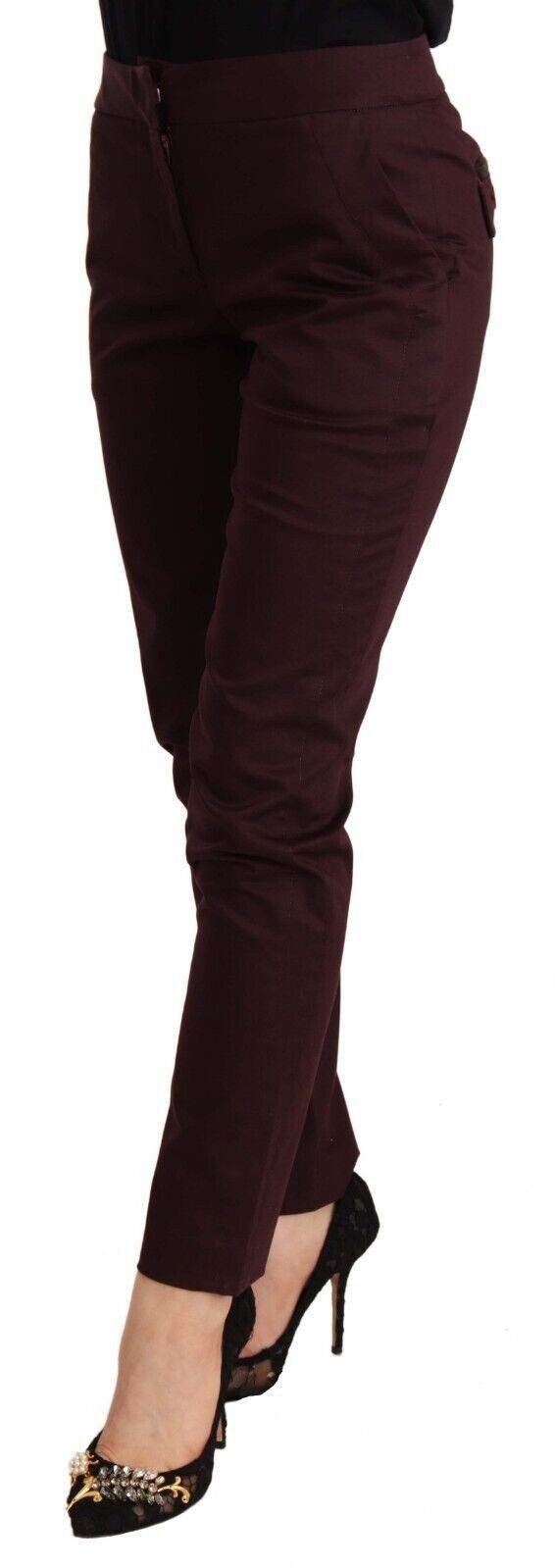 Just Cavalli Kastanienbraune Slim Fit Skinny-Hose mit Reißverschluss - Léoré