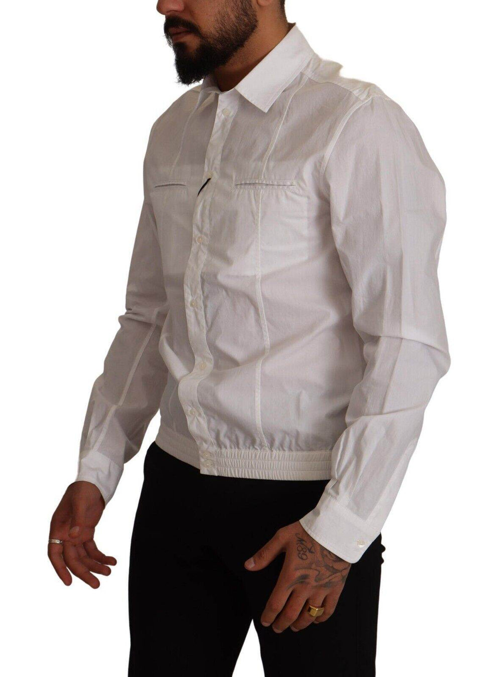 Dolce & Gabbana Elegantes italienisches Hemd aus weißer Baumwolle - Léoré