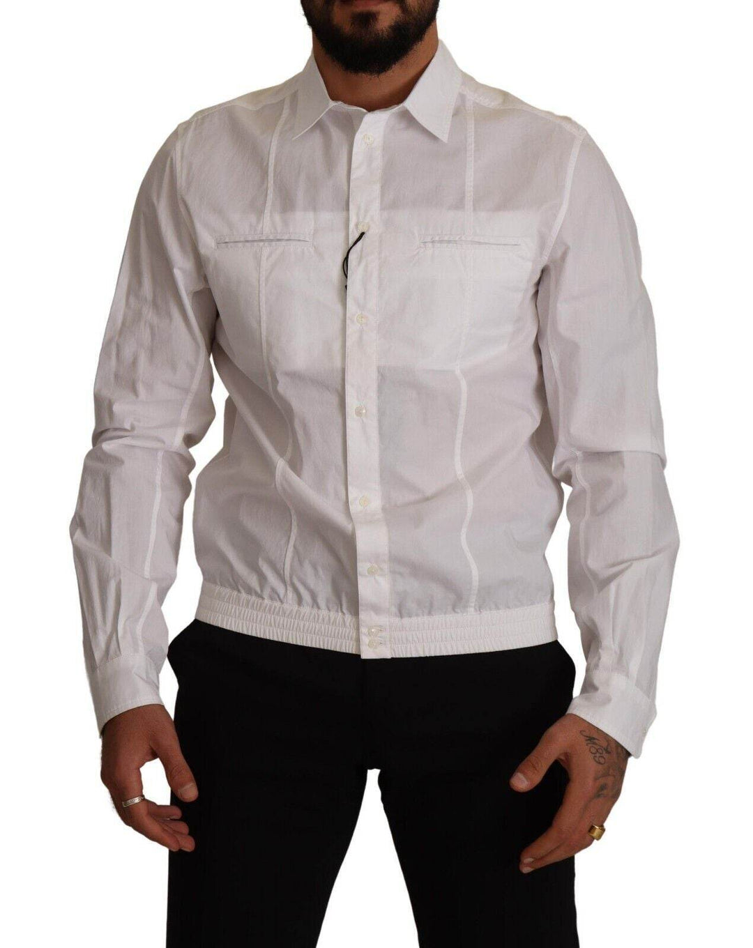 Dolce & Gabbana Elegantes italienisches Hemd aus weißer Baumwolle - Léoré