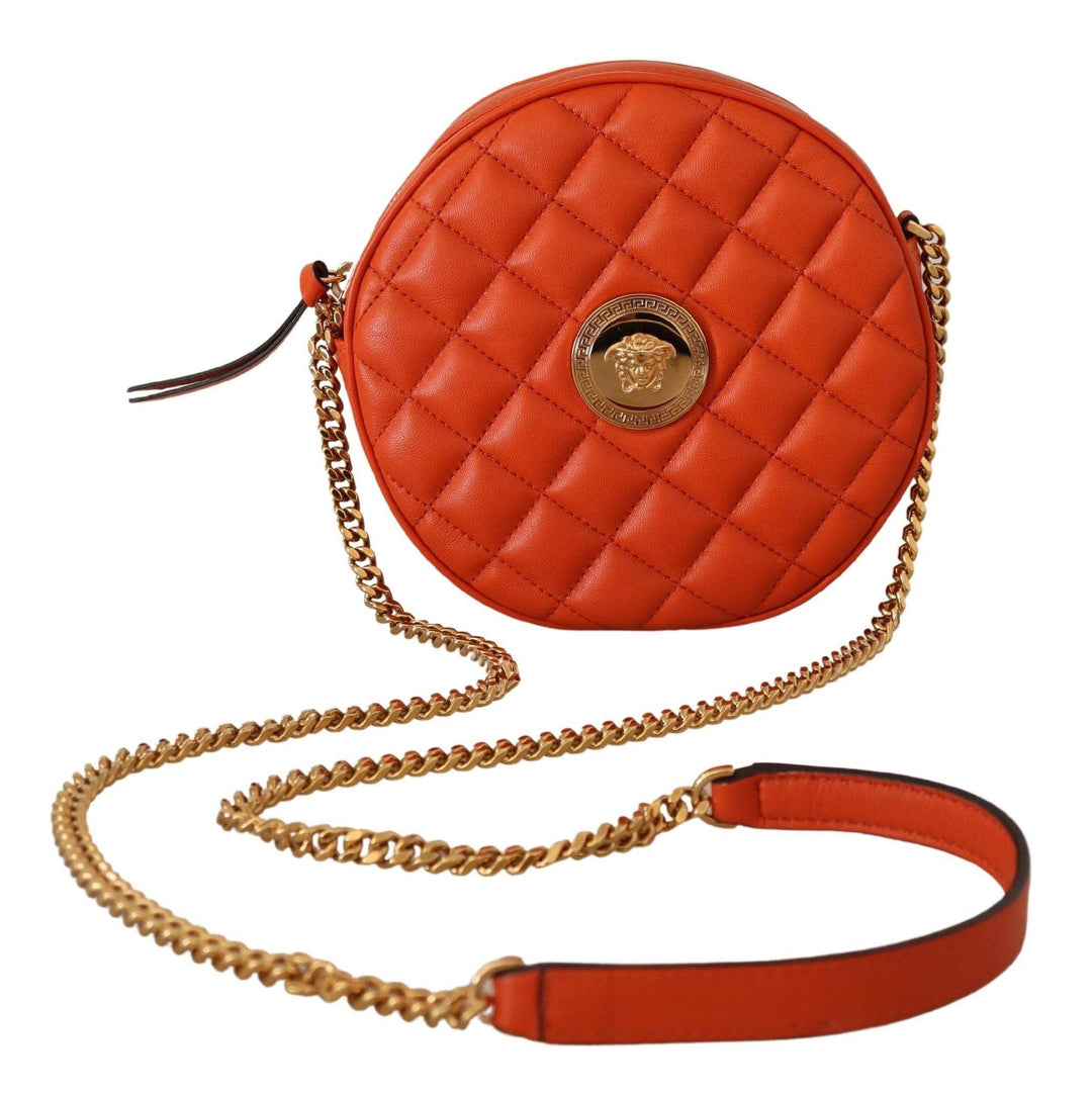 Versace Elegante runde Crossbody-Tasche aus Nappaleder - Léoré