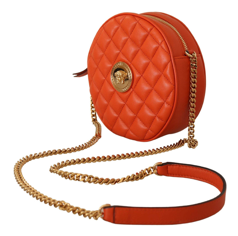 Versace Elegante runde Crossbody-Tasche aus Nappaleder - Léoré