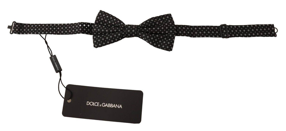Dolce & Gabbana Elegante Seide Schwarz Fantasy Fliege - Léoré