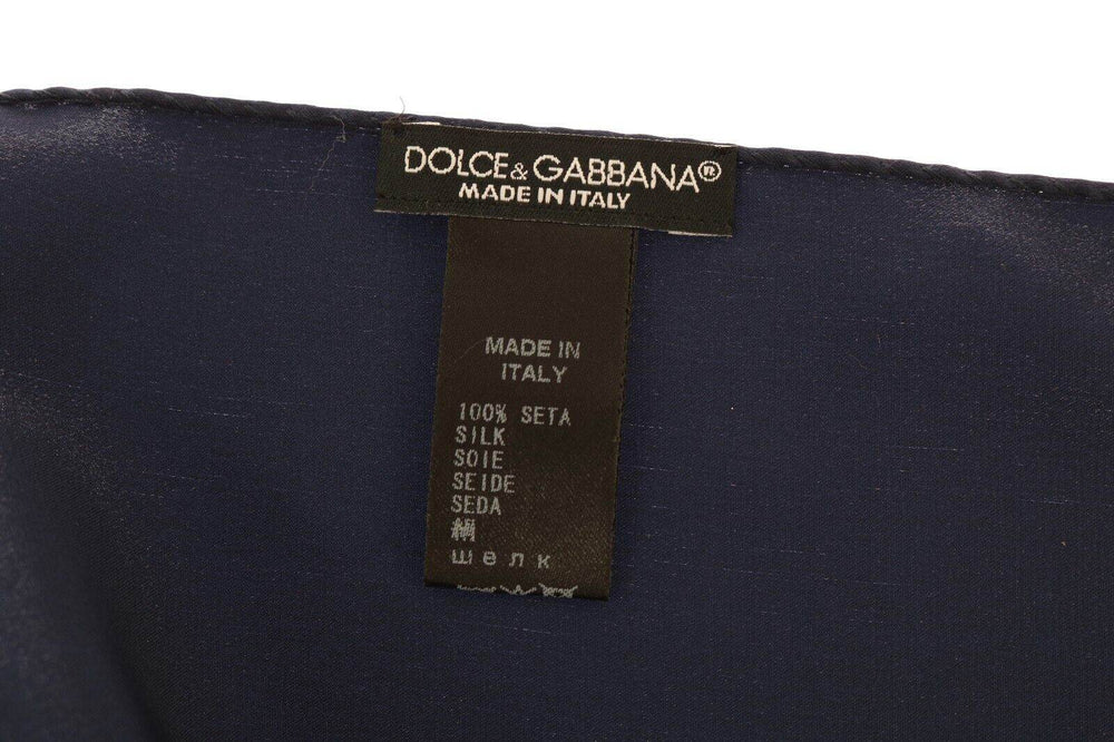 Dolce & Gabbana Elegantes Einstecktuch aus Seide in leuchtendem Blau - Léoré