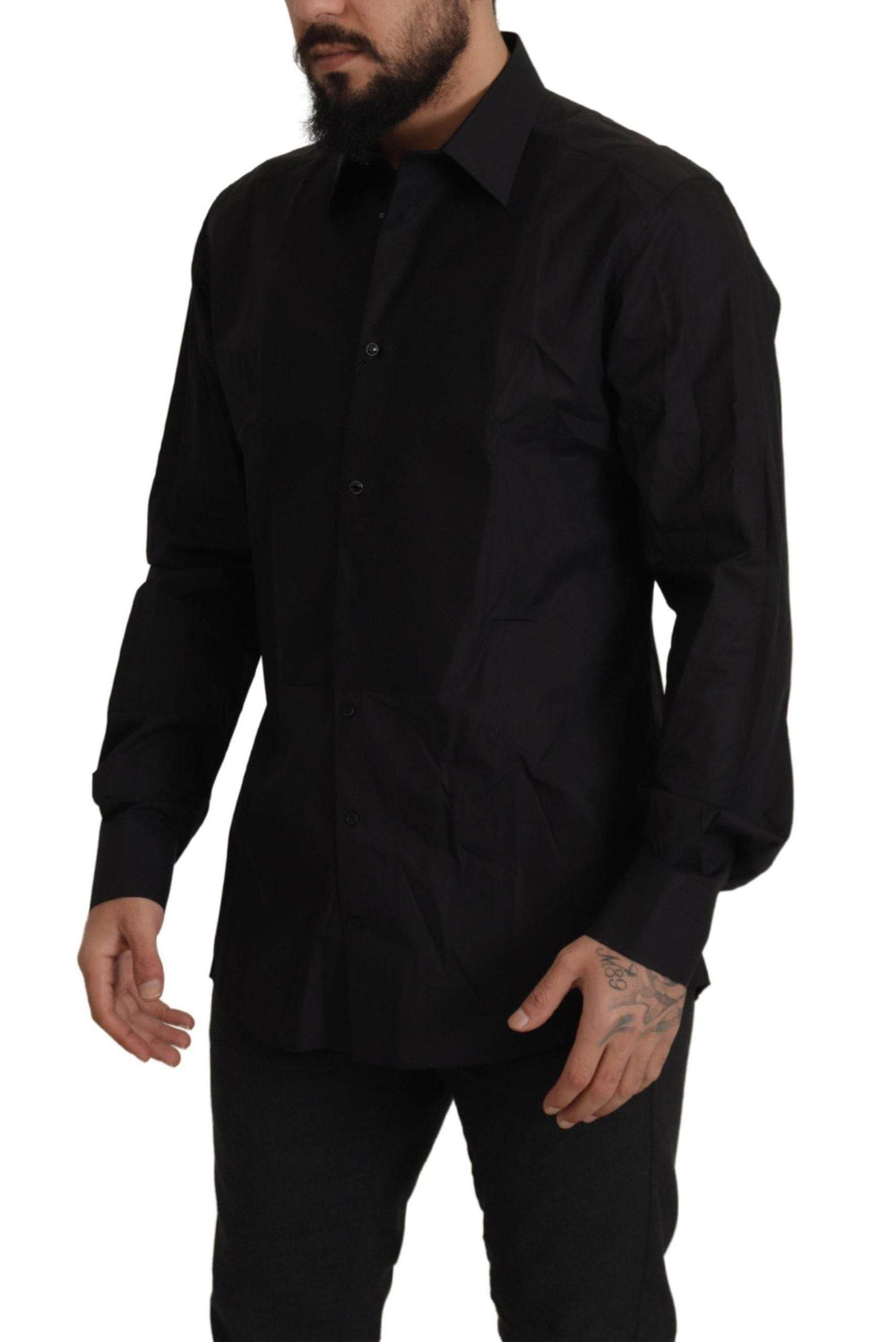 Dolce & Gabbana Elegantes schwarzes Smokinghemd - Slim Fit - Léoré