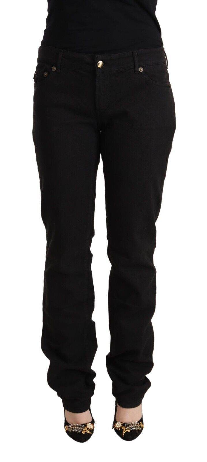 Just Cavalli Schlanke Jeans mit mittlerer Taille und schwarzer Passform - Léoré