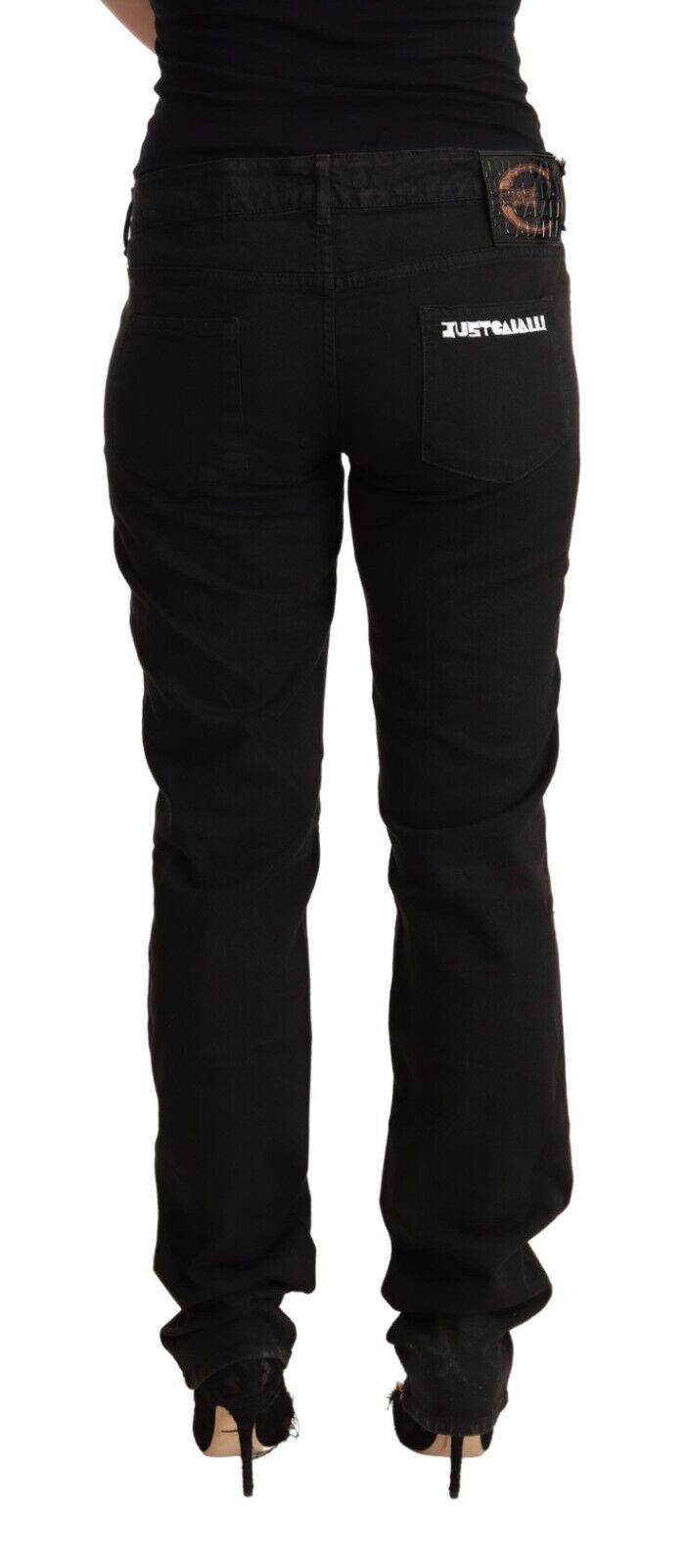 Just Cavalli Schlanke Jeans mit mittlerer Taille und schwarzer Passform - Léoré