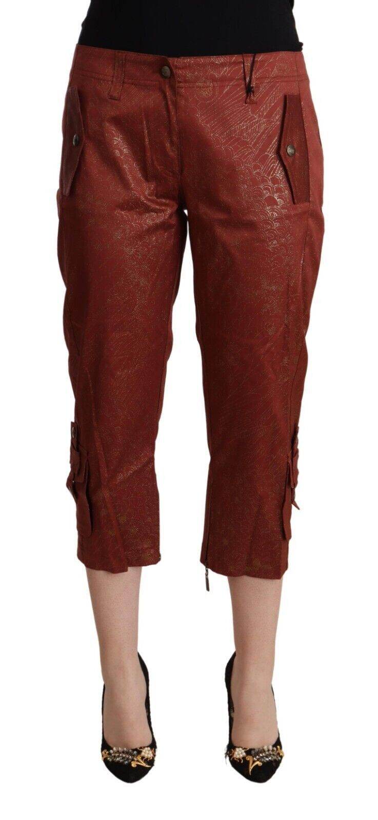 Just Cavalli Schicke braune Cropped-Hose aus Baumwolle - Léoré