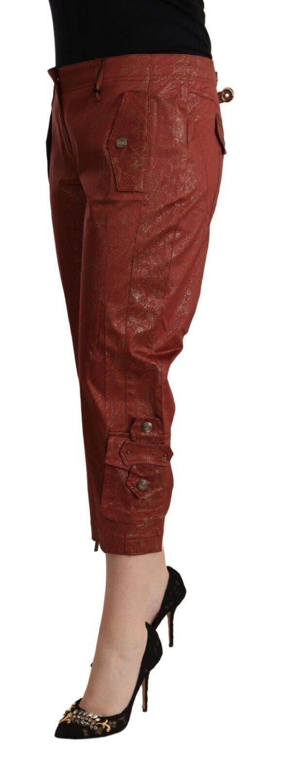 Just Cavalli Schicke braune Cropped-Hose aus Baumwolle - Léoré