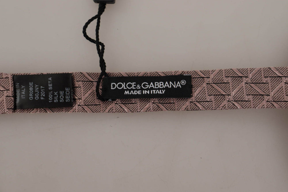 Dolce & Gabbana Elegante graue Seidenfliege - Formalität für Männer - Léoré