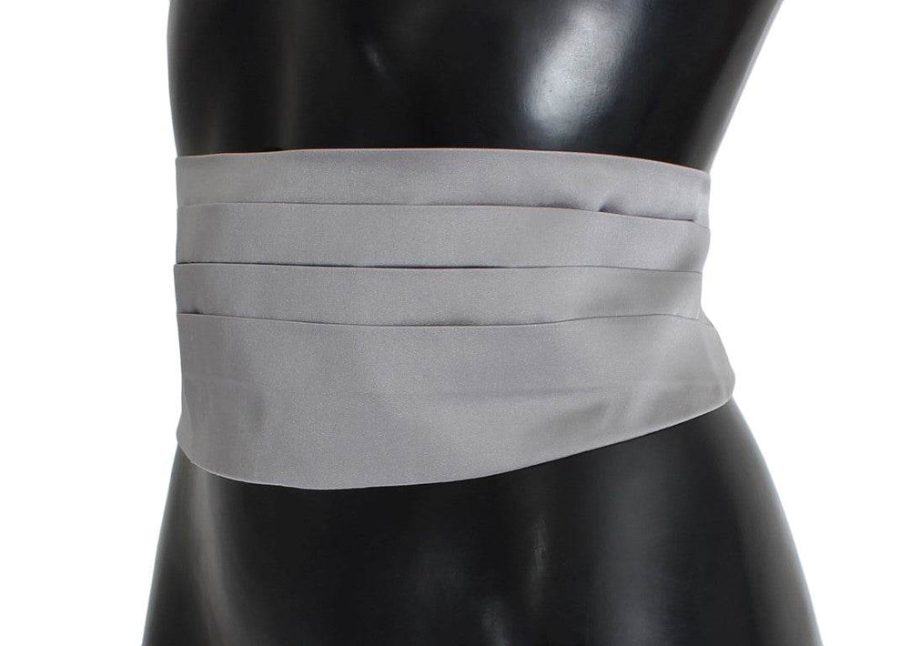 Dolce & Gabbana Eleganter Kummerbund aus grauer Seide - Léoré