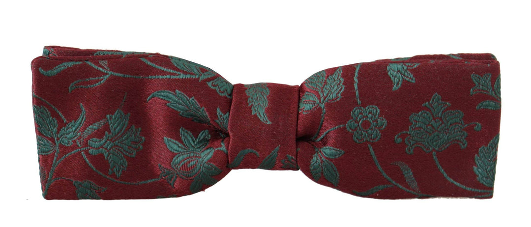 Dolce & Gabbana Elegante kastanienbraune gemusterte Fliege - Léoré