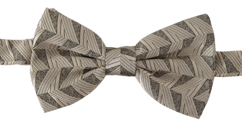 Dolce & Gabbana Elegante Seidenfliege Grau - Léoré