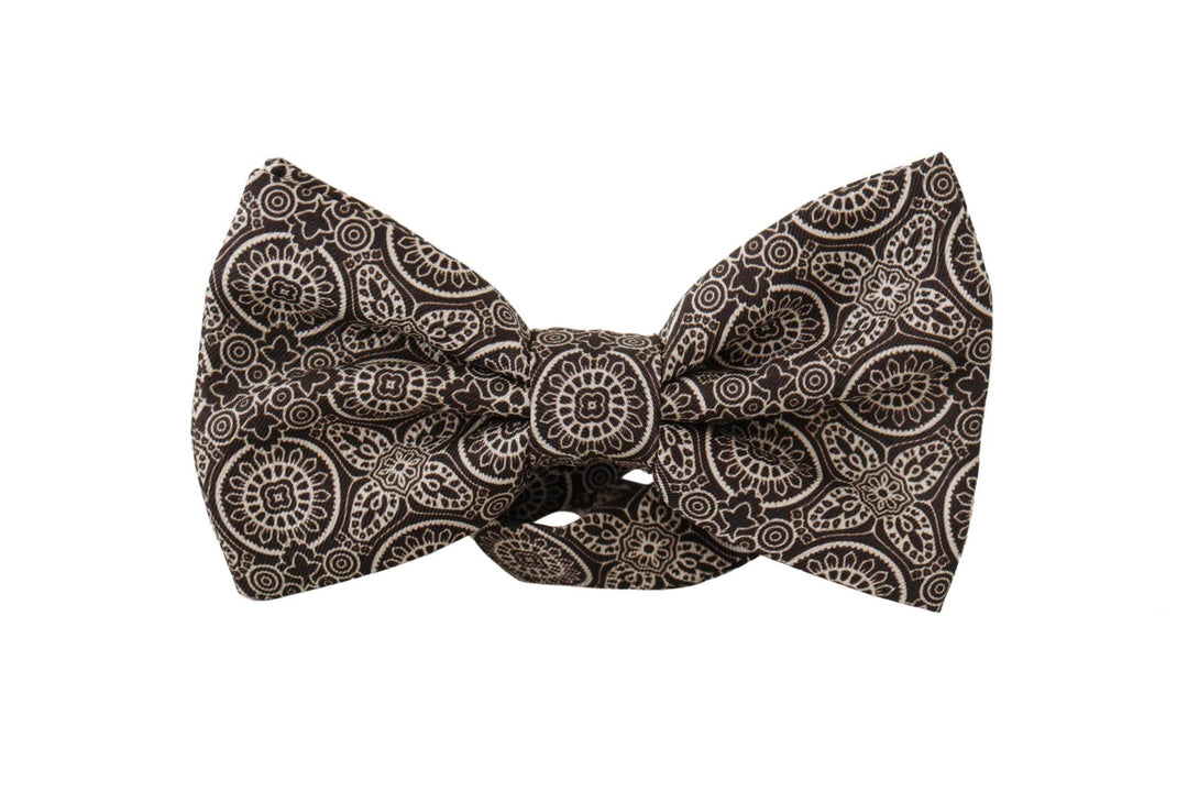 Dolce & Gabbana Elegante Seidenfliege Schwarz-Weiß - Léoré