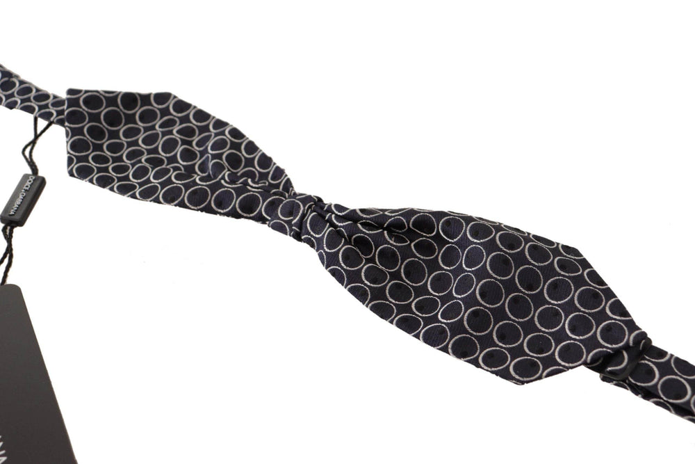 Dolce & Gabbana Elegante Seidenfliege in Schwarz und Weiß - Léoré